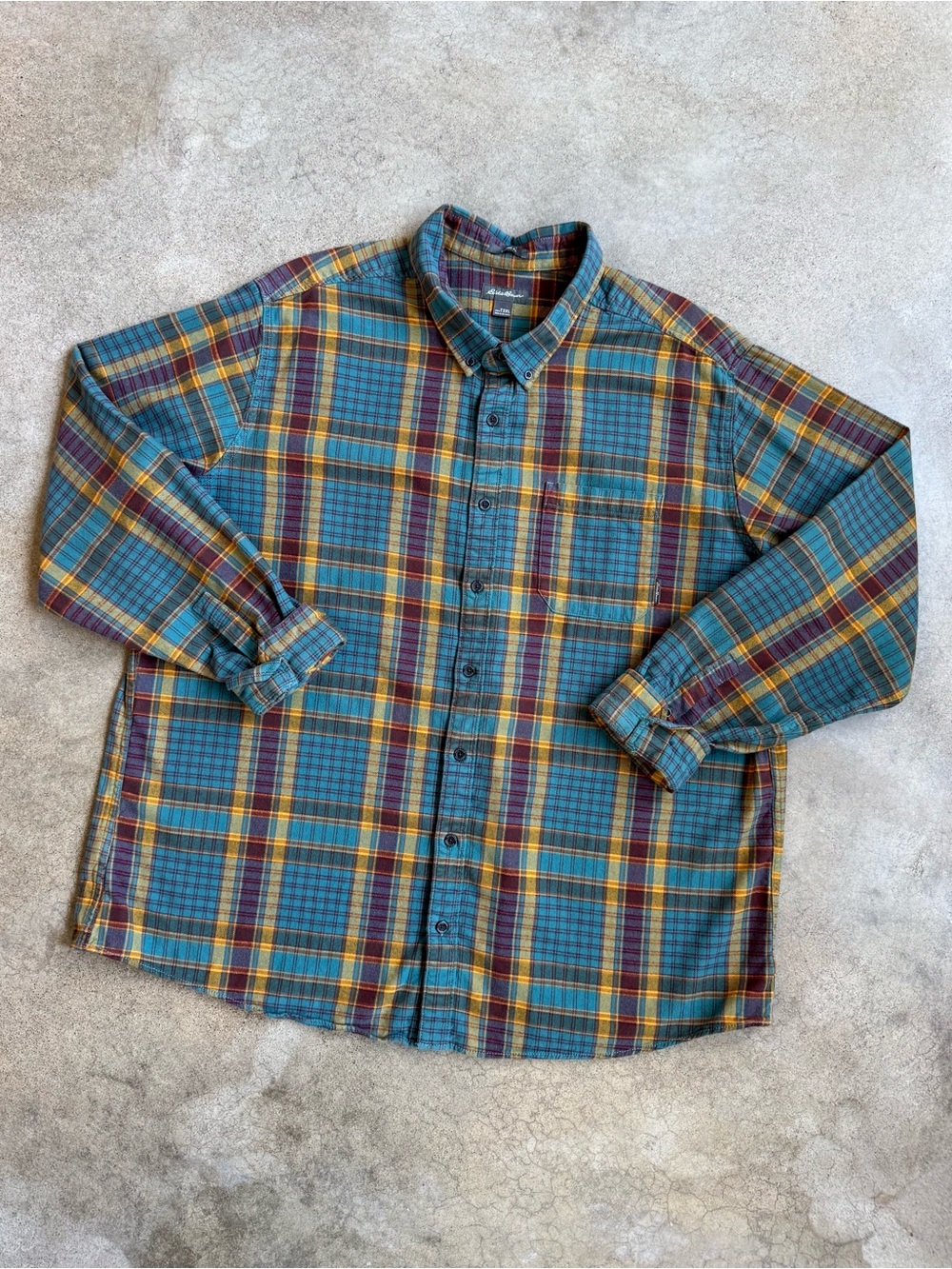 Eddie Bauer Plaid Cotton Flannel Shirt